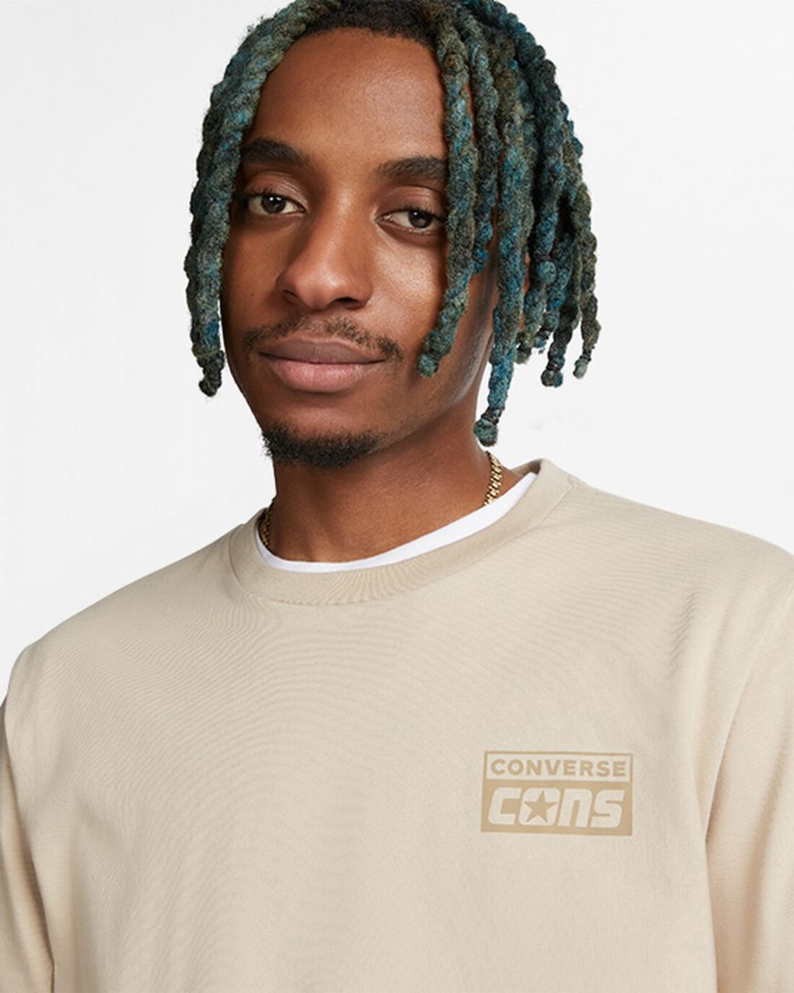 Men's Converse CONS Graphic T-Shirts Grey | AU 539E1J